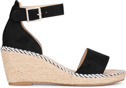 POSH by Poelman DADU - Dames sandalen met hak 7 cm - Zwart - Maat 38