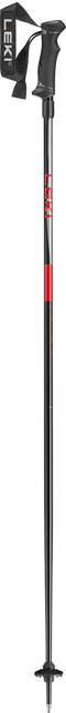 LEKI Hot Shot - Skistokken - Heupfles en Evocon Soft grip - Zwart/Rood 135 cm