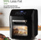 Royalty Line AFO-12601 - Airfryer Oven XXL - 12 Programma's - 12 Liter - 1800W - Zwart