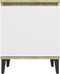 vidaXL - Nachtkastjes - met - metalen - poten - 40x30x50 - cm - sonoma - eiken - en - wit