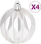 vidaXL - 70-delige - Kerstballenset - zilver - en - wit