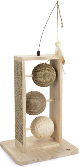 Designed by Lotte Lomax - Krabpaal - 3 krabbollen met jute sisal zeegras - Crème (1 stuk)