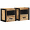 vidaXL - Nachtkastjes - 2 - st - 40x35x40 - cm - massief - ruw - hout - mango