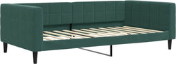 vidaXL - Slaapbank - 100x200 - cm - fluweel - donkergroen