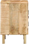 vidaXL - Nachtkastje - 2 - st - 40x32x46 - cm - massief - hout - ruw - mangohout