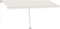 vidaXL - Luifel - vrijstaand - handmatig - uittrekbaar - 500x300 - cm - crèmekleurig