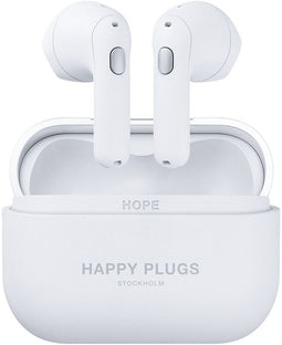 Happy Plugs Hope - In-ear Draadloze Oordopjes - 30 uur batterijduur - Wit