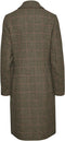VERO MODA VMBLAST CHECK LONG WOOL JACKET - Dames Jas - Reverskraag lange mouwen knoopsluiting - Maat L (40)