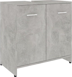 vidaXL - Badkamerkast - 60x33x61 - cm - spaanplaat - betongrijs