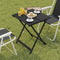 Woltu Opvouwbare Campingtafel Aluminium Zwart 50,5 x 47 x 59,5 cm