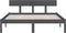 vidaXL - Bedframe - massief - grenenhout - grijs - 140x190 - cm