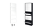 Feel Furniture - Schoenenkast met spiegel - 5 Laden - Zwart (2 stuks)