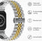 Selencia Jubilee stalen bandje - Geschikt voor Apple Watch 1, 2, 3, 4, 5, 6, 7, 8, 9, 10 (42 mm), SE - 38/40/41 mm - Zilver - One Size