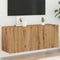 vidaXL - Tv-meubel - wandgemonteerd - 100x30x41 - cm - artisanaal - eikenkleurig