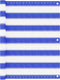 vidaXL - Balkonscherm - 75x600 - cm - HDPE - blauw - en - wit