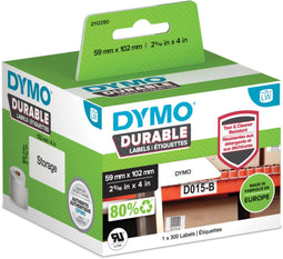 DYMO - LabelWriter duurzame labels - 59 mm x 102 mm - 300 zelfklevende etiketten (1 stuk)