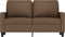vidaXL - Tweezitsbank - 120 - cm - stof - bruin