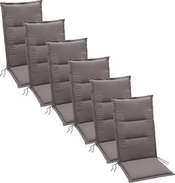 Summerset Club - 6-delige Tuinkussenset hoge rug - Taupe - 6 halen = 2 betalen