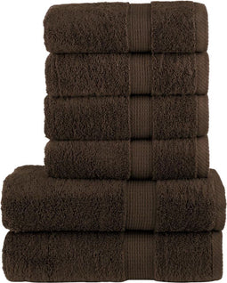 vidaXL - 6-delige - Handdoekenset - SOLUND - 600 - g/m² - bruin
