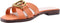 Guess Symo - Slippers - Leer met goudkleurig merkembleem - Oranje (2023)