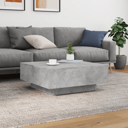 vidaXL - Salontafel - 80x80x31 - cm - spaanplaat - betongrijs