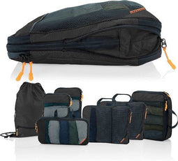 LOONARA Packing Cubes - Compressie Set van 7 - Ruimtebesparend en georganiseerd - Zwart