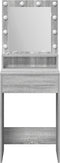 vidaXL - Make-uptafel - met - LED-verlichting - in - Grijs - Sonoma - - - 50x41x135 - cm