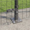 vidaXL - Palen - met - Basisplaten - 7 - stuks - Ø32mm - 88,5cm - Gegalvaniseerd - Staal