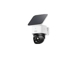 eufy Security SoloCam S340 - beveiligingscamera op zonne-energie - draadloze buitencamera - 360° bewaking - geen blinde vlekken - geen maandelijkse kosten - compatibel met HomeBase 3