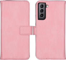 iMoshion Hoesje Geschikt voor Samsung Galaxy S21 FE Hoesje Met Pasjeshouder - iMoshion Luxe Bookcase - Roze