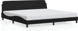 vidaXL - Bedframe - met - hoofdeinde - kunstleer - zwart - 200x200 - cm