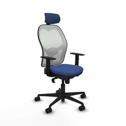 Piqueras y Crespo 1D036N2 - Bureaustoel - Hoofdsteun en verstelbare hoogte - Marineblauw