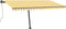 vidaXL - Luifel - automatisch - met - LED - en - windsensor - 400x300 - cm - geel - en - wit