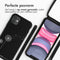 iMoshion Hoesje Geschikt voor iPhone 11 Hoesje Met Koord - iMoshion Siliconen design hoesje met koord - Zwart / Dandelion Black