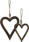 J-Line Hanger Hart Mango - hout - donkerbruin - large
