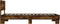 vidaXL - Bedframe - bewerkt - hout - en - metaal - gerookt - eikenkleurig - 75x190 - cm