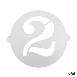 Taartsjabloon Algon 25 cm Cijfer 2 (36 Stuks)