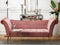 NANTILLY - Chaise longue - Roze - Symmetrisch - Fluweel