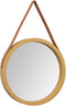 Wandspiegel met band Ø 35 cm goudkleurig