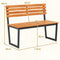 Coast Tuinbank - Loveseat Acaciahout met Metalen Frame - Rugleuning - Naturel/Zwart