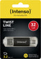 Intenso Twist Line - USB-stick 32GB - USB 3.2 Gen 1x1 - Antraciet
