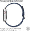 imoshion Magnetisch lederen bandje - Geschikt voor Apple Watch 1, 2, 3, 4, 5, 6, 7, 8, 9, 10 (42 mm), SE - 38/40/41 mm - Blauw - One Size