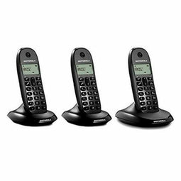 Draadloze telefoon Motorola C1003LB+ Trio (3 Pcs) Blauw Zwart