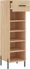 vidaXL - Schoenenkast - 30x35x105 - cm - bewerkt - hout - sonoma - eikenkleurig