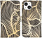 iMoshion Hoesje Geschikt voor iPhone 14 Hoesje Met Pasjeshouder - iMoshion Design Softcase Bookcase - Goud / Golden Leaves