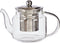 Glazen theepot 500 ml met filter/infuser en handvat - Theepotten/theekannen van glas - Theepot met thee infuser