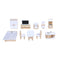 Poppenhuis Emma - hout - 60x24x70 cm - 3 verdiepingen - grijs