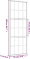 vidaXL - Schuifdeur - 76x205 - cm - helder - ESG-glas - en - aluminium - goudkleurig