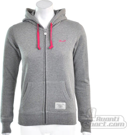 Russell Athletic - Zip Through Hoody - Russell Athletic Dames Vest - XS - Grijs/Roze