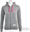 Russell Athletic - Zip Through Hoody - Russell Athletic Dames Vest - XS - Grijs/Roze